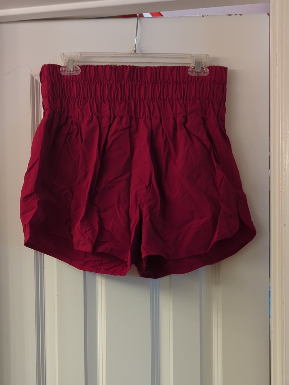 Women's High-Waist Shorts - Red